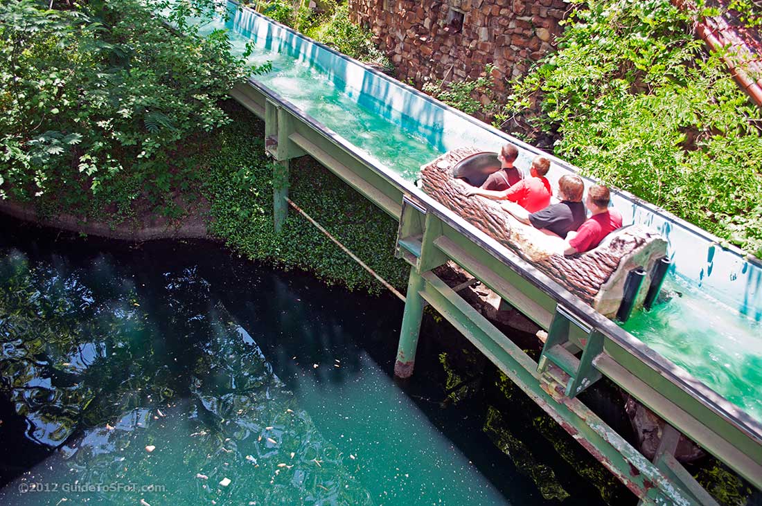 log flume ride abandoned