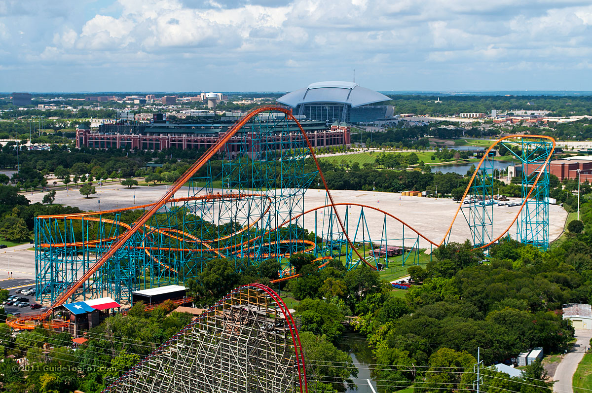 Titan Roller Coaster Guide To Six Flags Over Texas