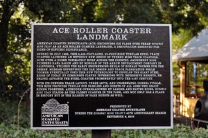 Historical plaque for Mine Train