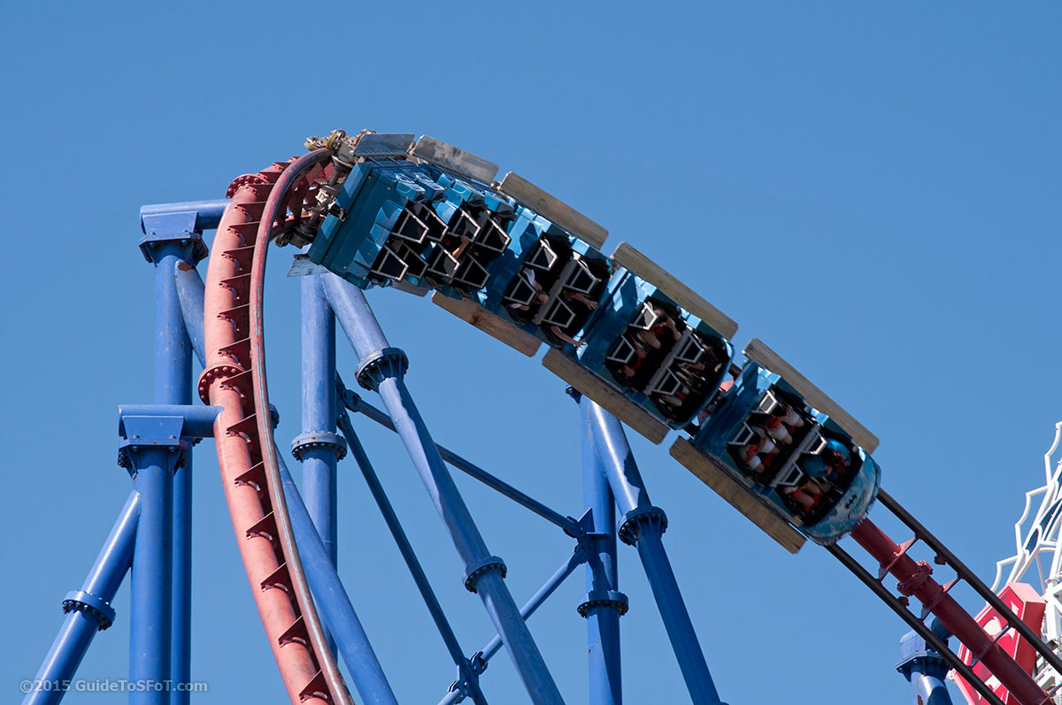 Mr. Freeze: Reverse Blast Roller Coaster | Guide to Six Flags over Texas