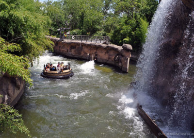 Roaring Rapids ride waterfall