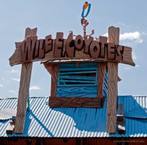 Entrance sign for roller coaster