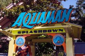 Aquaman Splashdown Entrance Sign