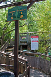 Sign for the different flumes