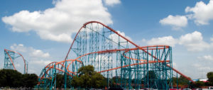 Overview of Titan roller coaster