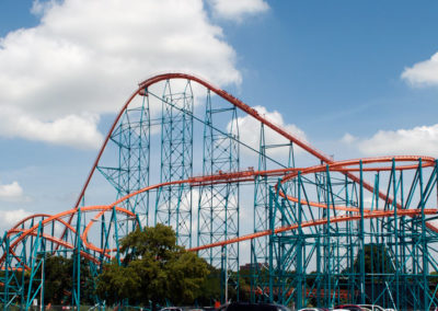 Overview of Titan roller coaster