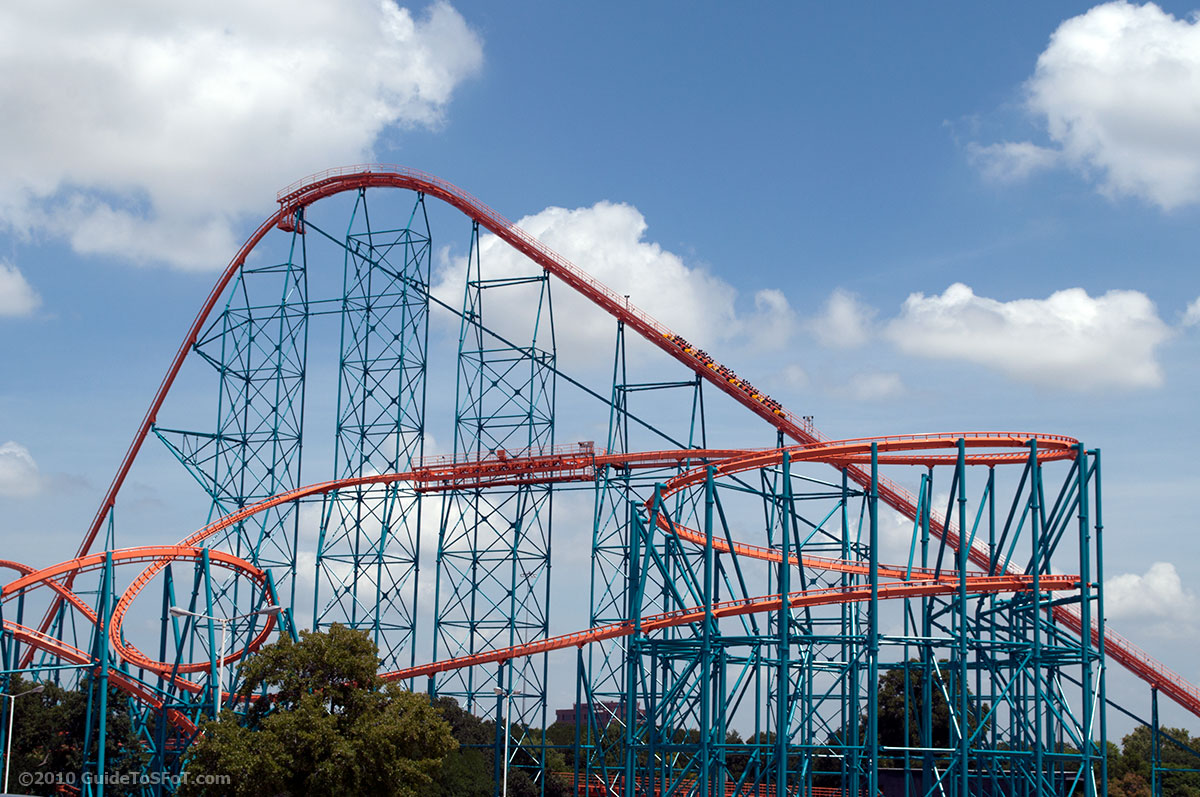 Titan Roller Coaster Guide To Six Flags Over Texas
