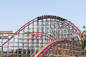 Overbanked turn on the New Texas Giant