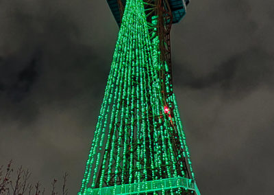 Oil Derrick tower during Holiday in the Park