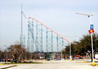 Titan completed lift hill with tree