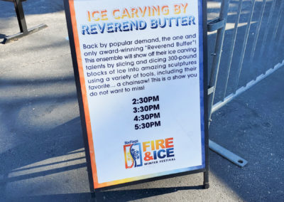 Ice Carving Sign