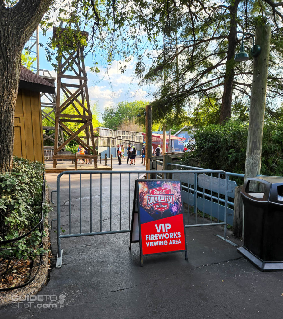 VIP Fireworks Viewing Area at Six Flags over Texas