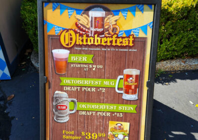 Oktoberfest beer informational sign