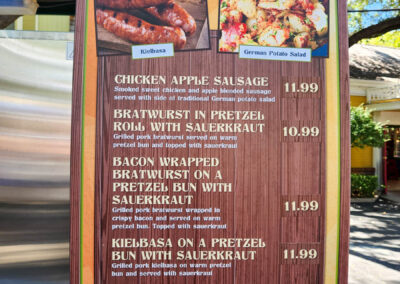 Oktoberfest event menu