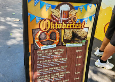 Oktoberfest event menu
