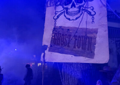 Sign for the Ghost Town scare zone