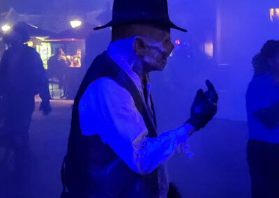 Disfigured sheriff in the Ghost Town scare zone