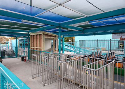 Enclosed operator booth being built at Aquaman Power Wave