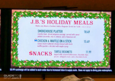JB's Smokehouse holiday menu