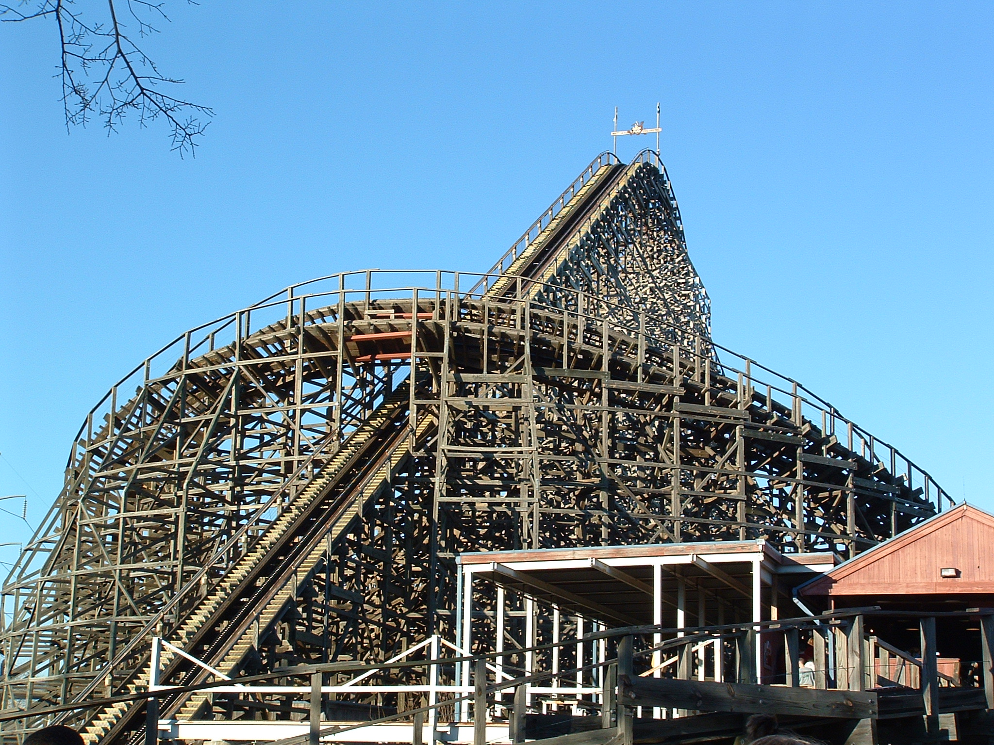 Original Texas Giant roller coaster lift hill
