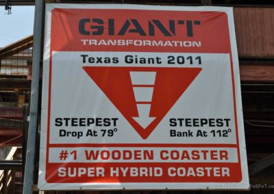 Texas Giant construction sign