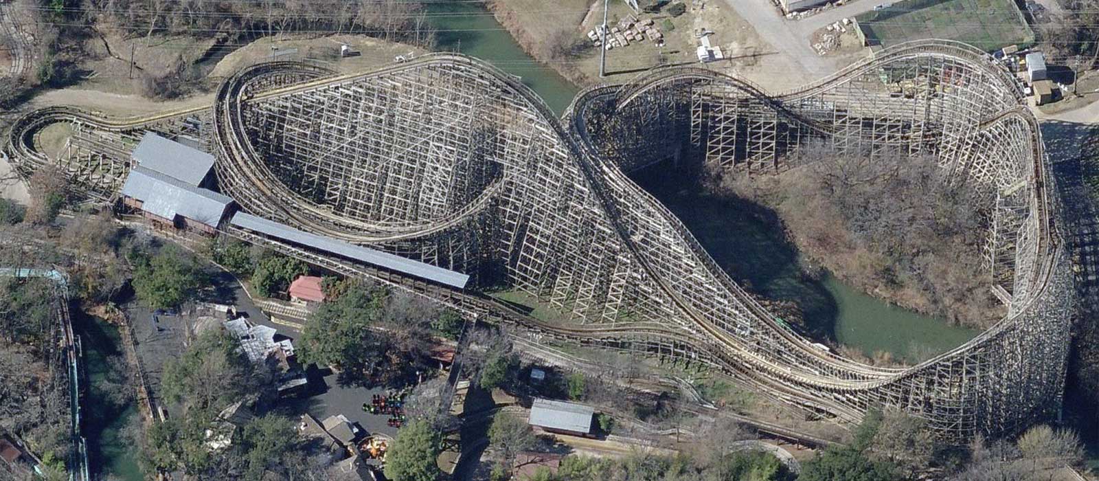 West-Facing View of the Original Texas Giant