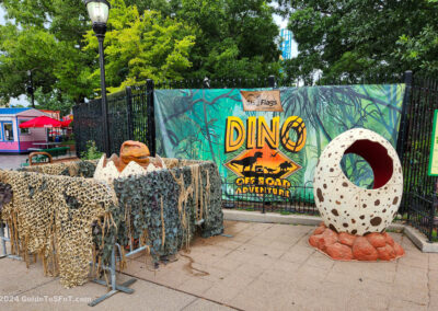 Dinosaur display at front gate