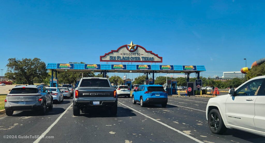 Parking lot entrance