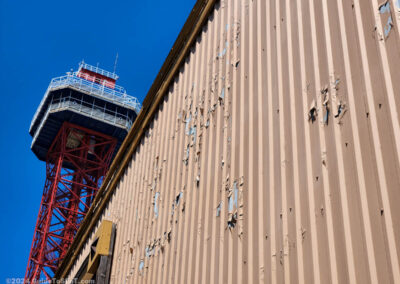 Paint peeling off the Texas Arena