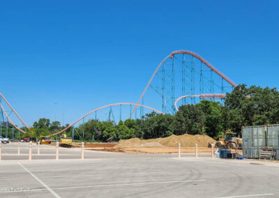 Construction taking place in the overflow parking lot