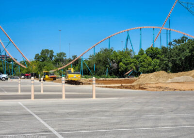 Construction taking place in the overflow parking lot