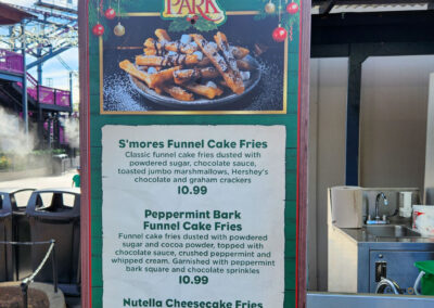 Merry Marketplace stall menu