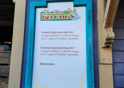 Decorating kits are available to purchase at Mrs. Claus Kitchen