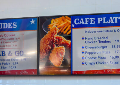 Options and pricing for the new All American Cafe menu
