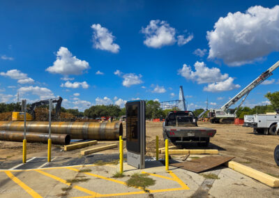 Construction site and former preferred parking lot