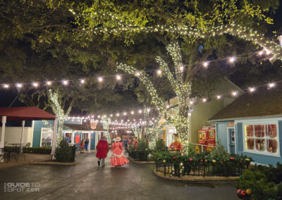 Snow falls along Merry Main Street