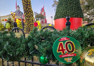 Sign showing 2025 is the 40th Anniversary of Holiday in the Park