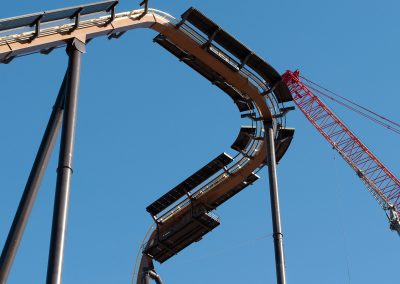 Various pieces of catwalk wait to be installed on Tormenta