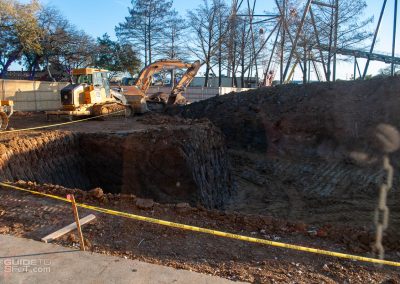 Soil digging/grading for Cocina Abuela
