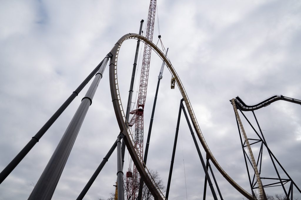 The completed Immelmann loop on Tormenta Rampaging Run