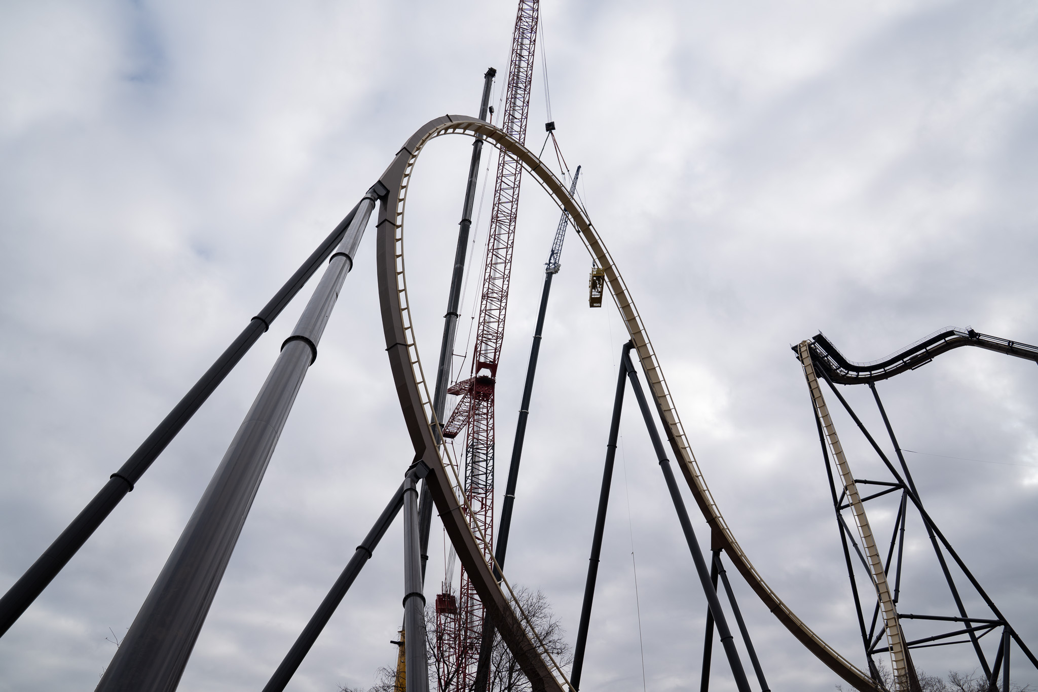 The completed Immelmann loop on Tormenta Rampaging Run