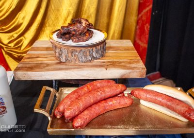 Jalapeno-cheddar sausage and smoked chicken wings