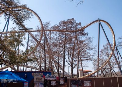 Tormenta's second Immelmann leading into the midcourse brake as seen from Spain area