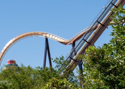The twist out of Tormenta's second Immelmann into the midcourse brake