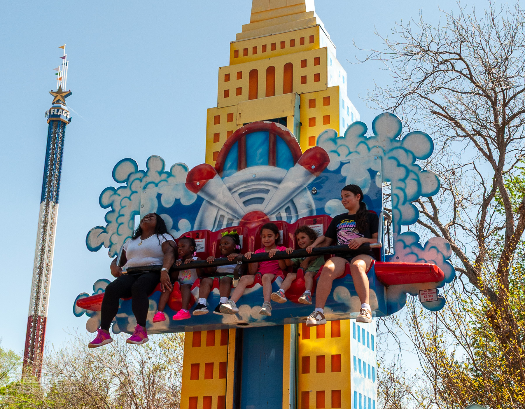 Bugs Bunny Cloud Bouncer ride at Six Flags Over Texas