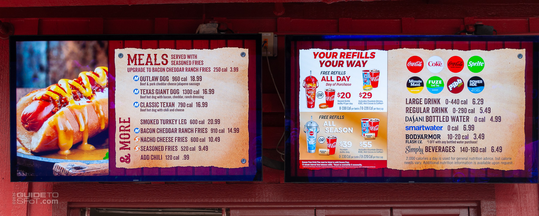 Bubba's Hot Dogs menu