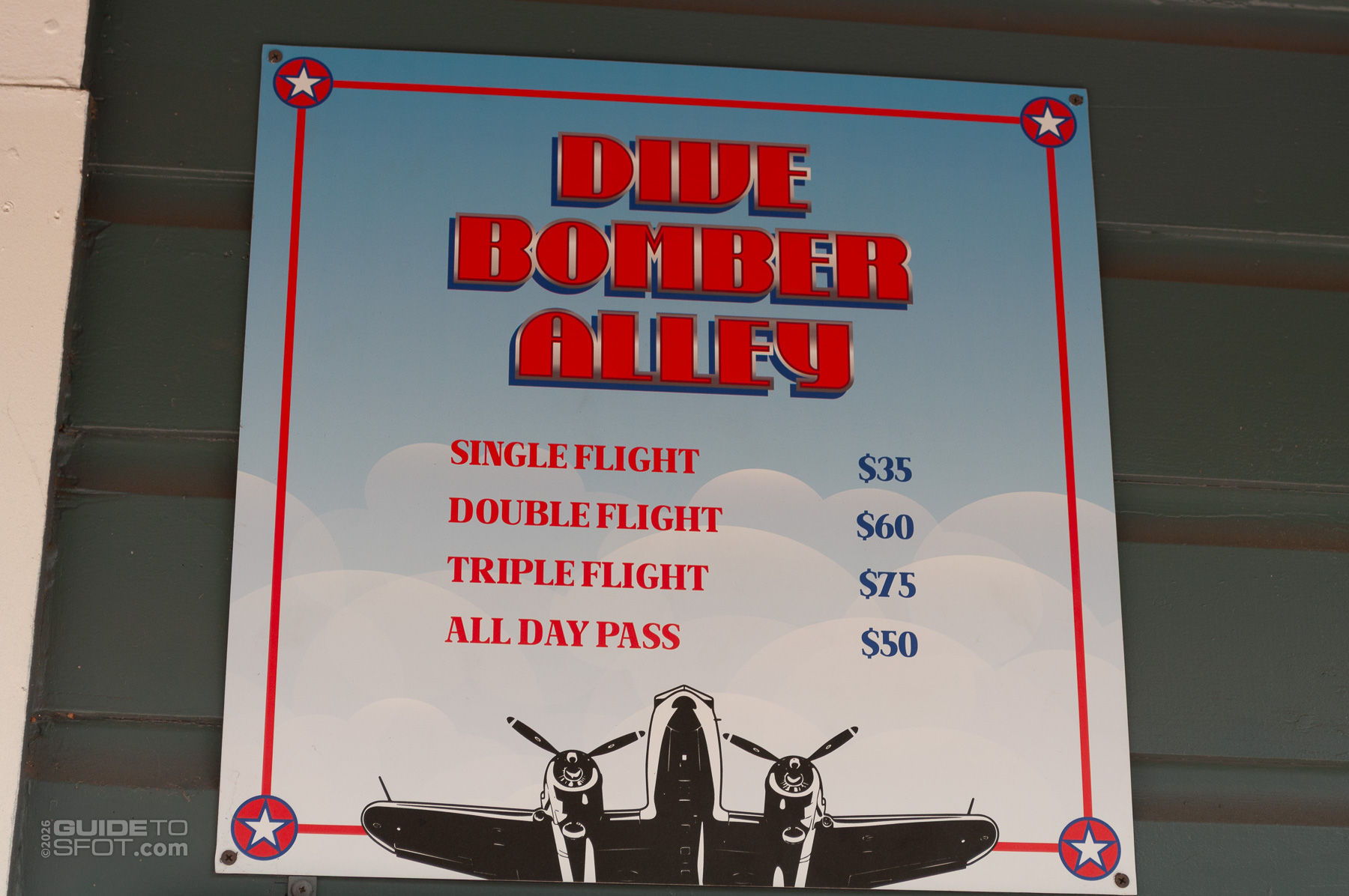 Dive Bomber Alley pricing as of June 2026