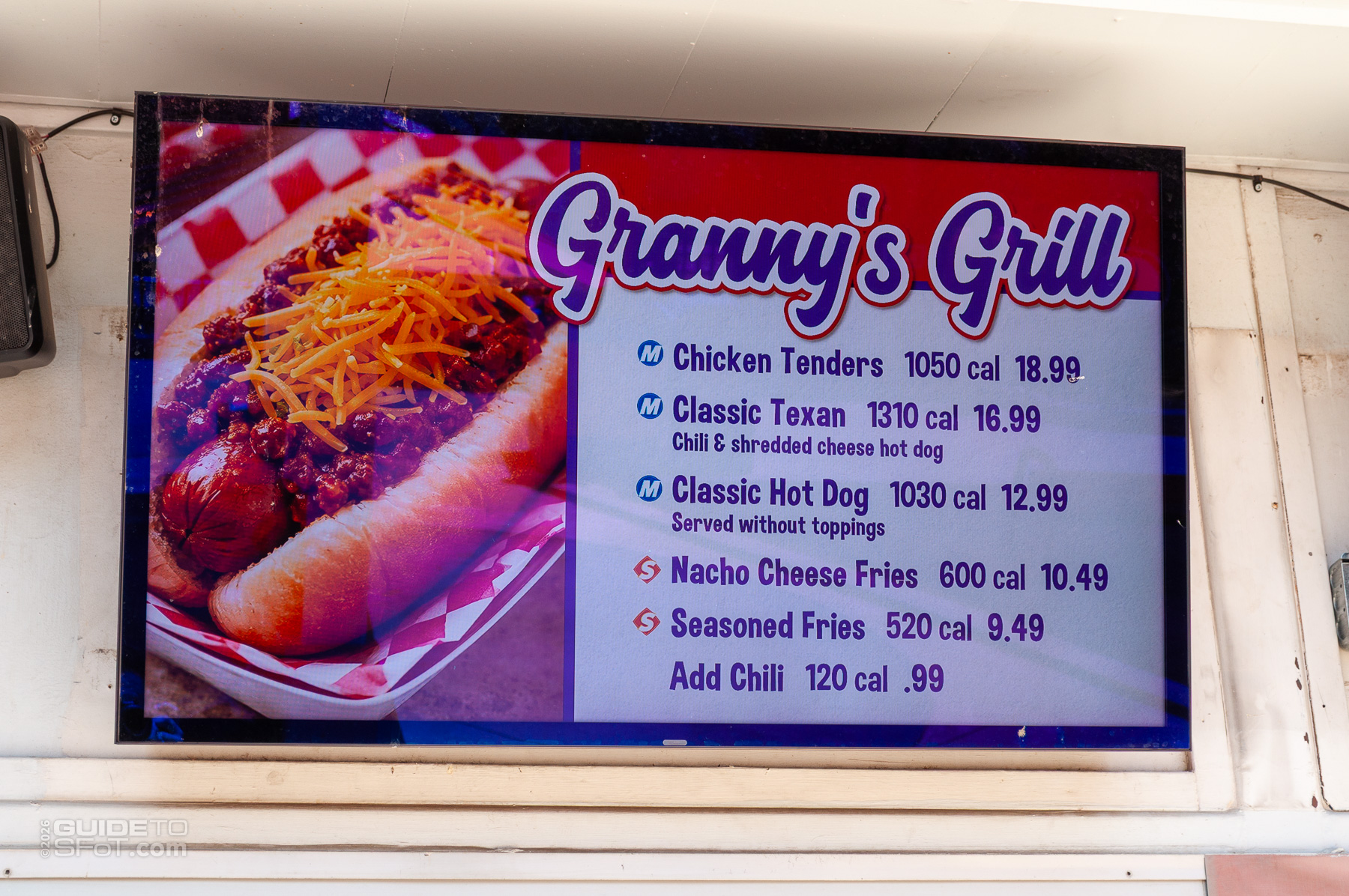 Granny's Grill menu