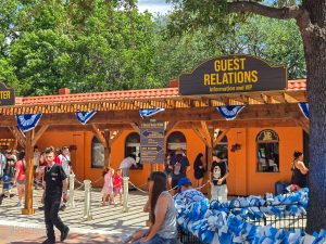 Guest relations building at Six Flags Over Texas