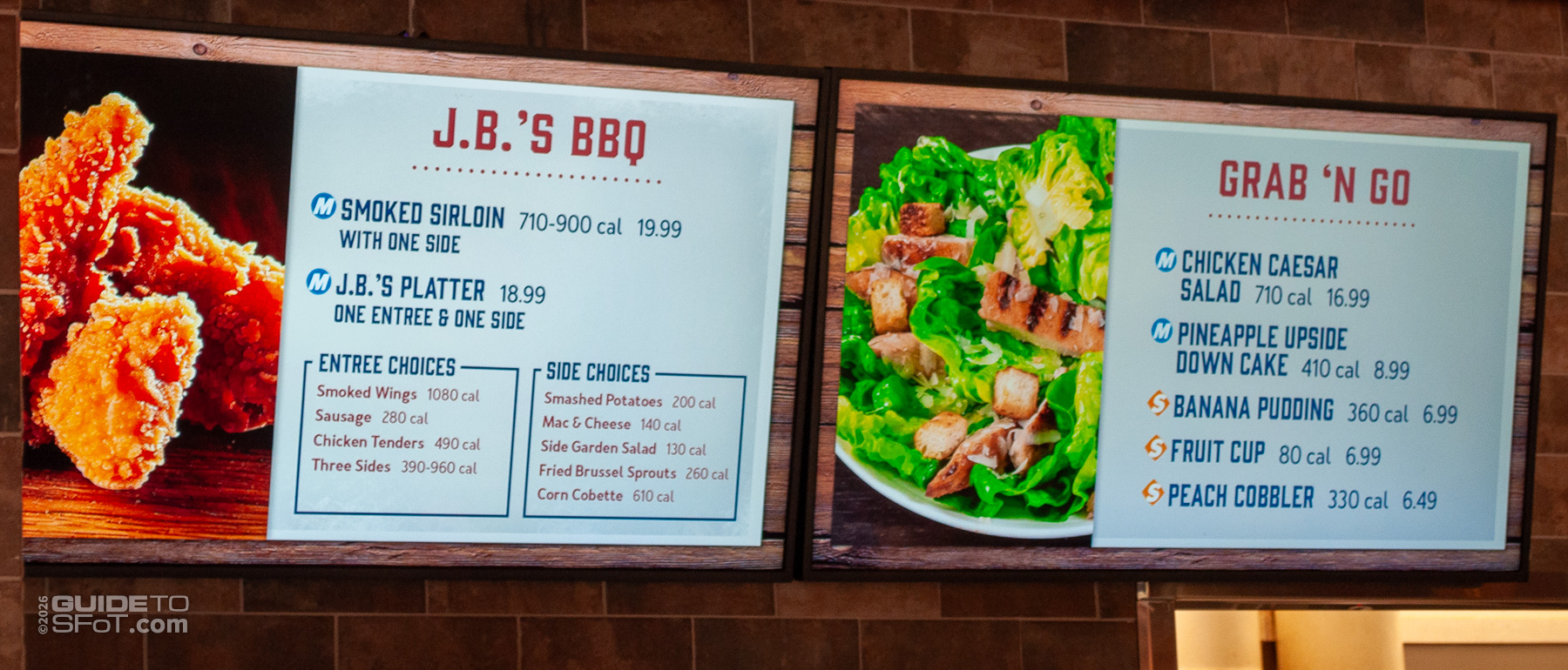 JB's Smokehouse BBQ Menu as of May 2026